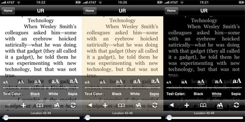 Kindle For iPhone Color Schemes Kindle For iPhone Color Schemes