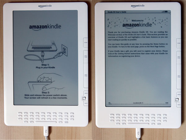 Kindle DX power up Kindle DX power up